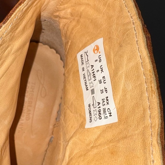 Timberland Boot Company Marge New Sz 8 Brown Leather Lace-Up Ankle Boots booties - Picture 11 of 11